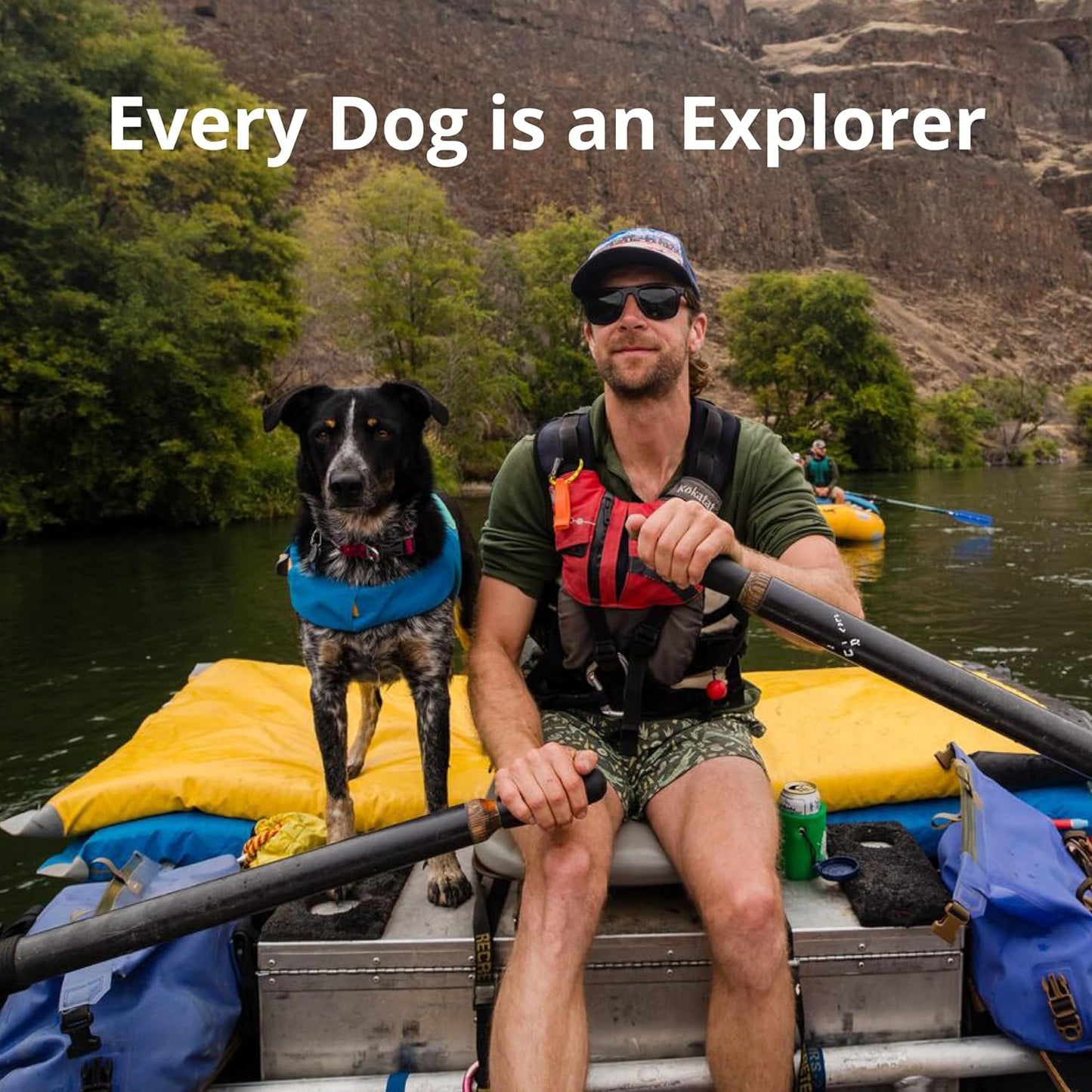 , Float Coat, Dog Life Jacket, Swimming Safety Vest with Handle, Blue Dusk, Small