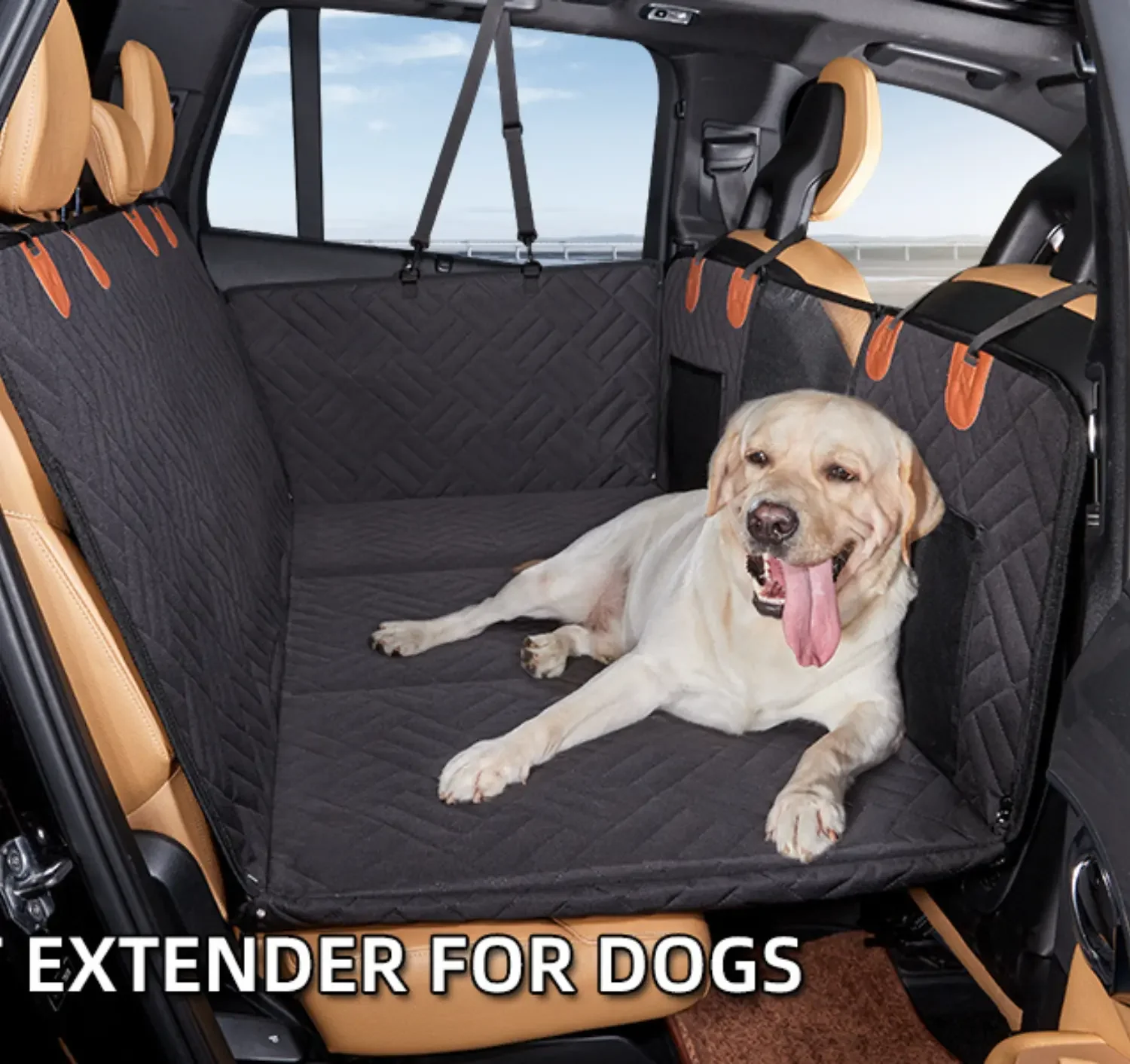 4-In-1 Waterproof Hard Bottom Dog Car Seat Extender/Cover