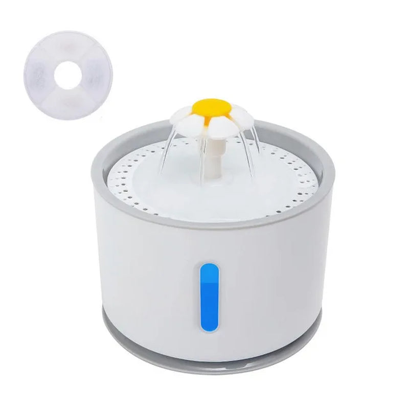 2.4L Automatic Pet Cat Water Fountain with LED Electric Mute Water Feeder USB Drinker Bowl Pet Drinking Fountain Dispenser